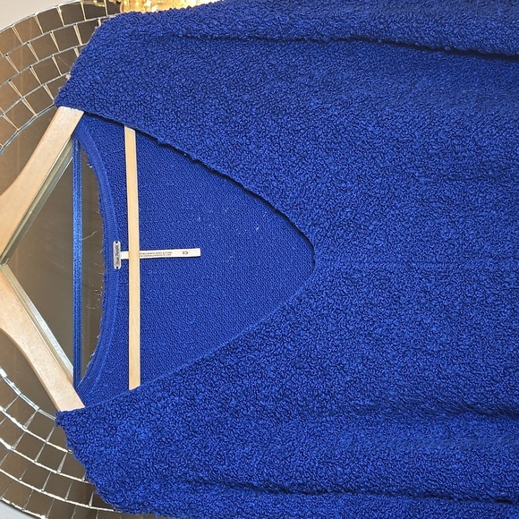 Free People Popcorn Oversized Cropped V-Neck Pullover Sweater NWOT - Picture 6 of 13